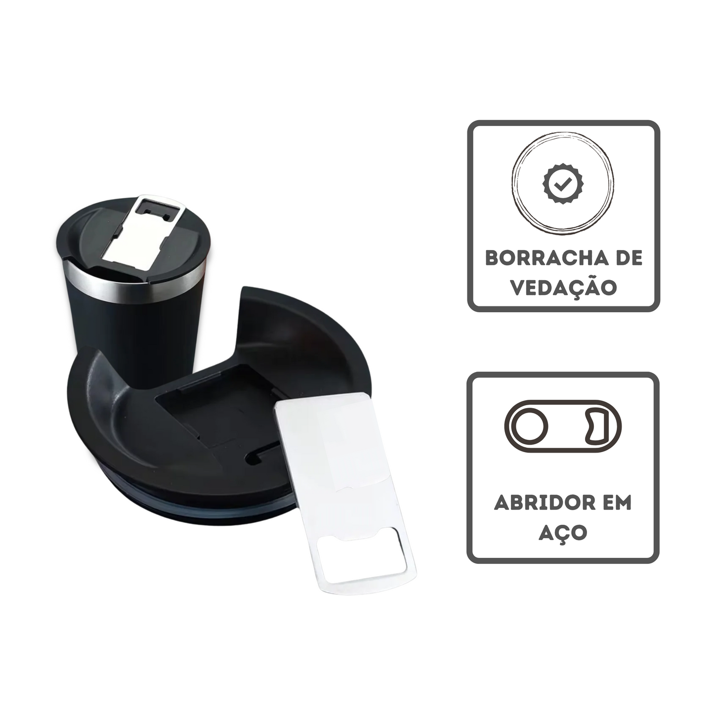 Copo Térmico Dupla Camada - Diogo Portugal - Fritada - Única - 490 ml