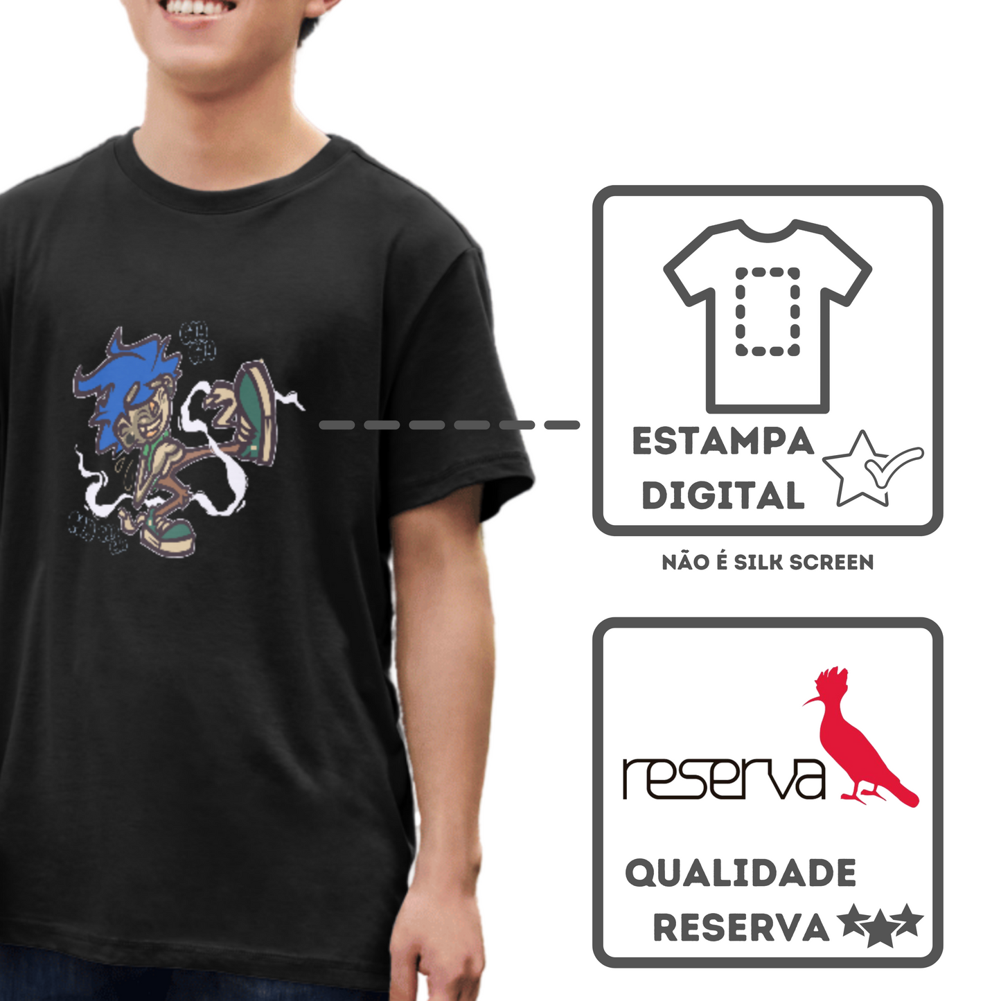 Camiseta Algodão Quality Black House - Diddy - Masculino