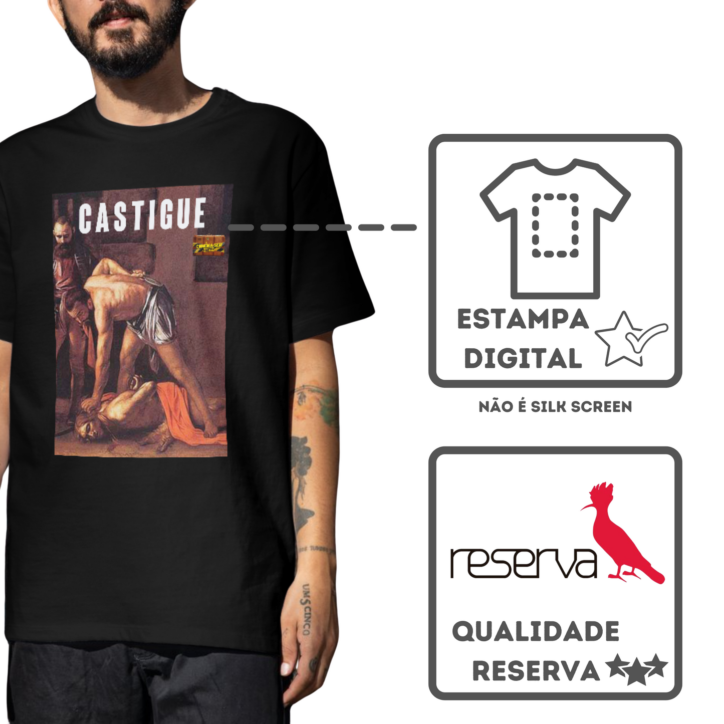 Camiseta Algodão Quality CSL - Castigue - Masculino