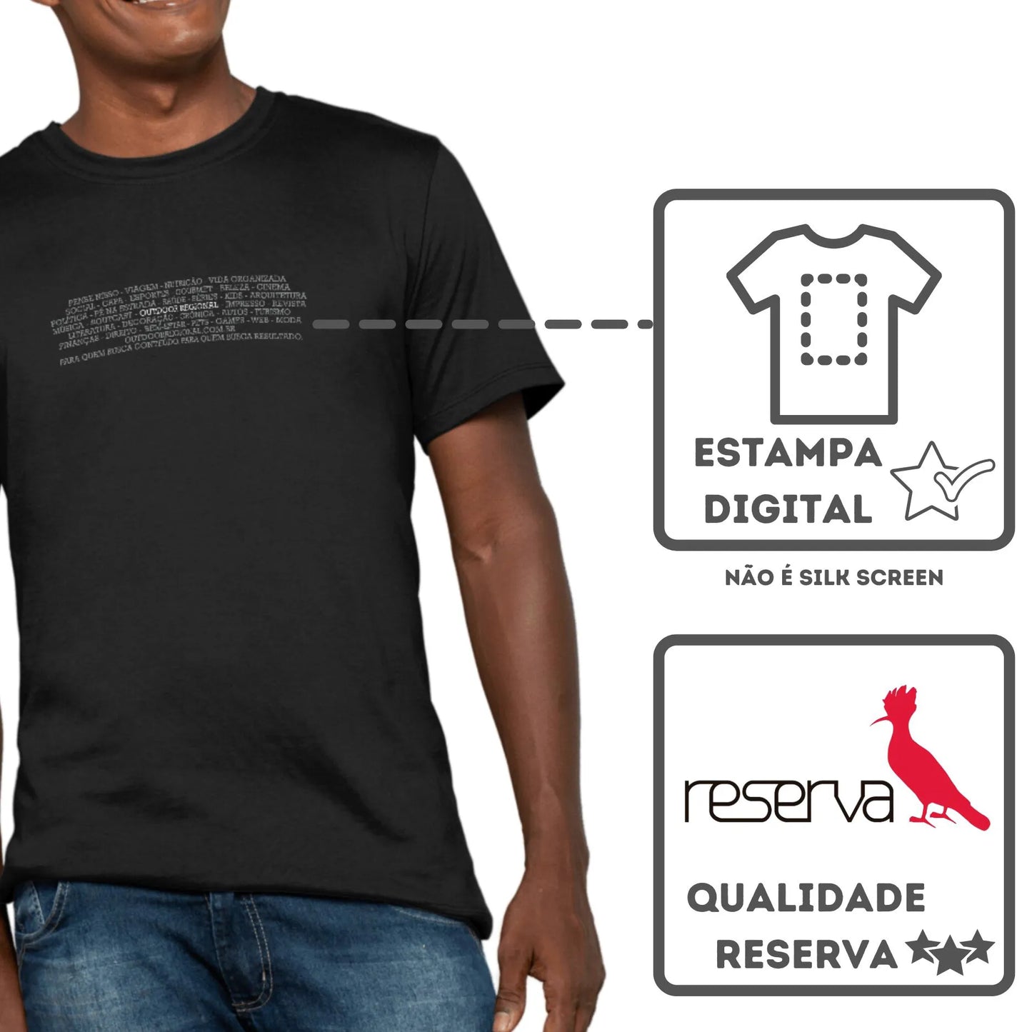 Camiseta Algodão Quality Editorial Outcast - Masculino