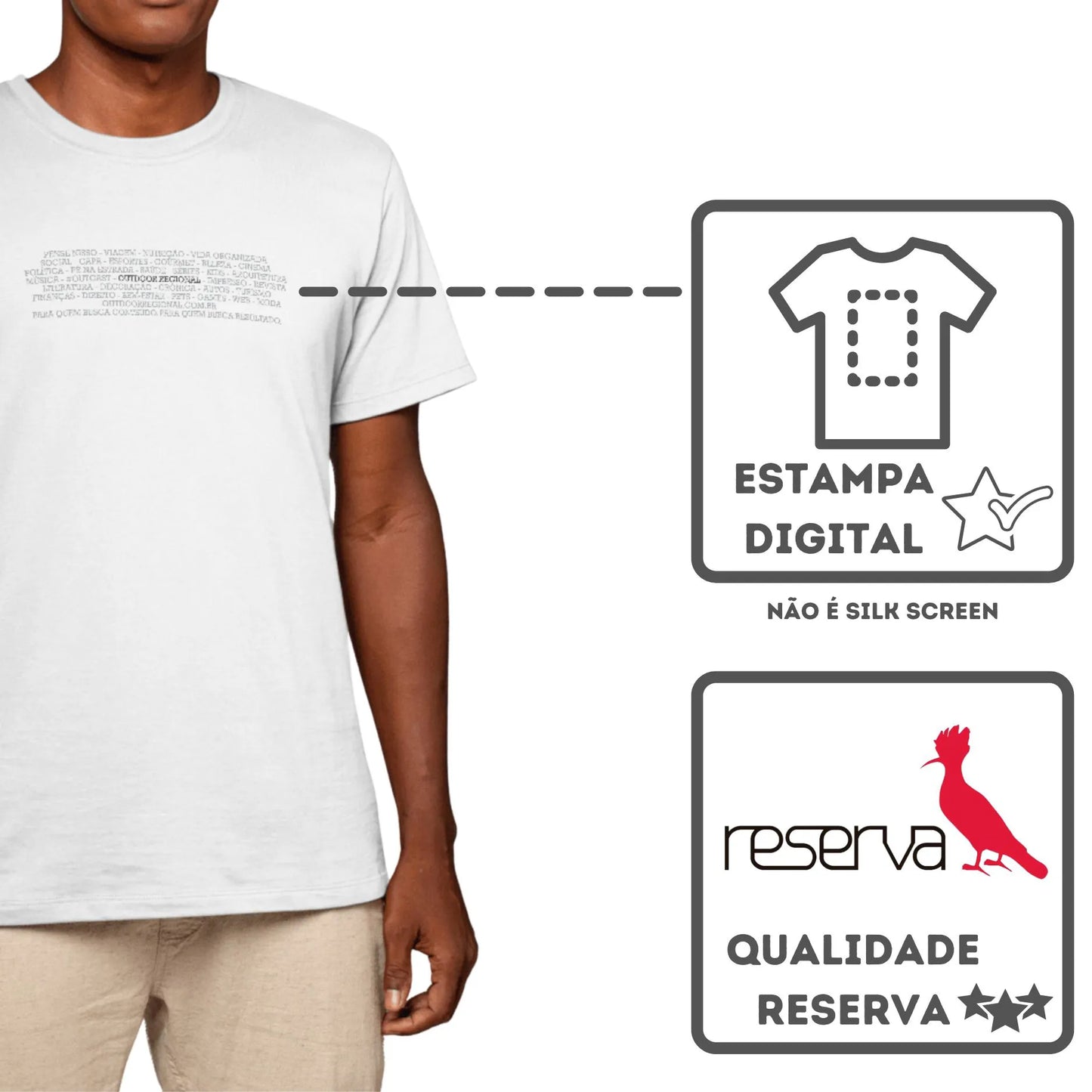 Camiseta Algodão Quality Editorial Outcast - Masculino