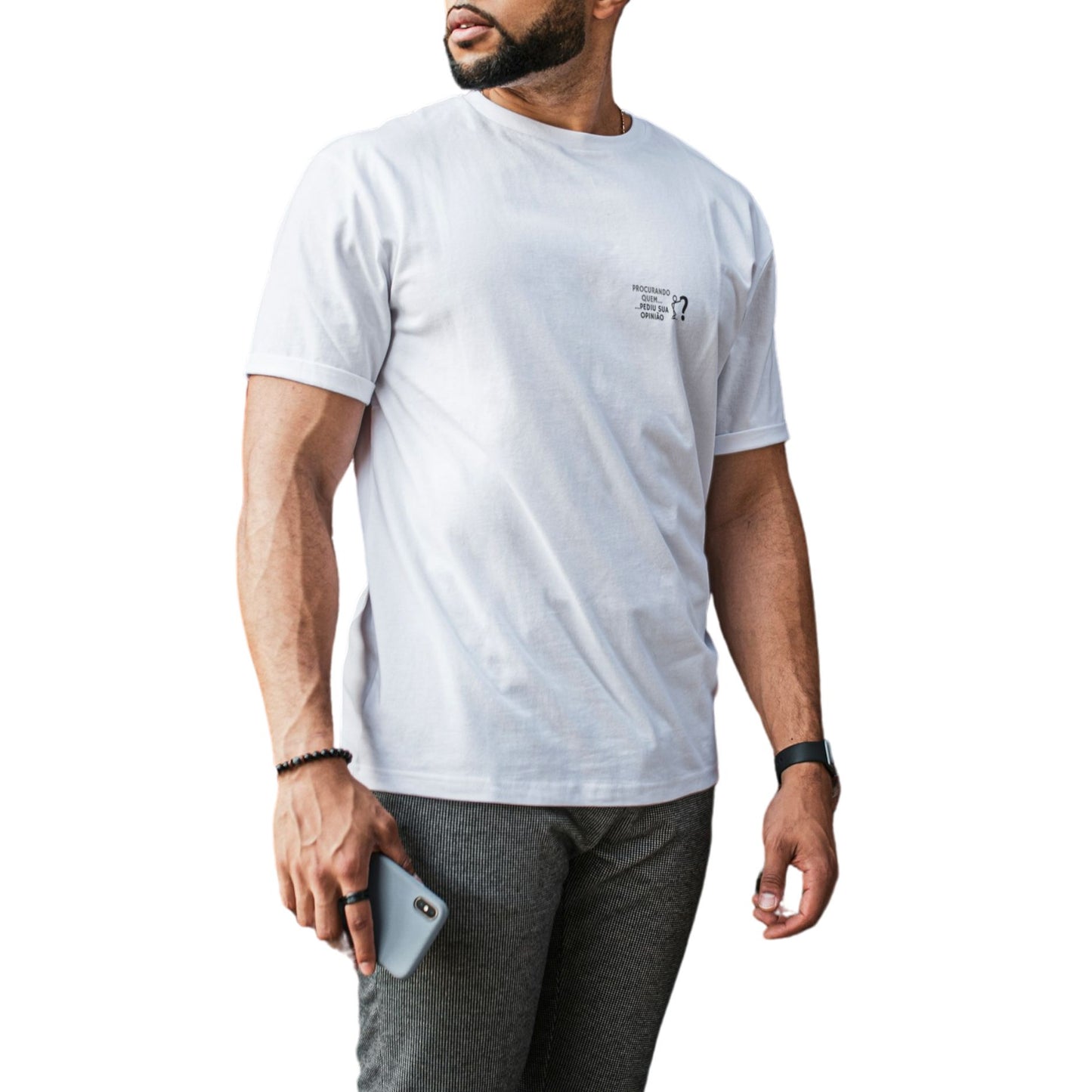 Camiseta Algodão Quality Sua Comédia - Procurando sua Opinião - Masculino
